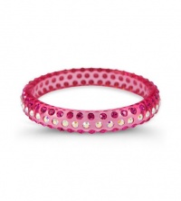 Solid Pink Rainbow Swarovski Crystal Bangle Bracelet Solid Pink Rainbow Swarovski Crystal Bangle Bracelet