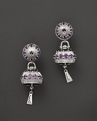 Inspired by Zen philosophy, these earrings from Paul Morelli gleam with intricately detailed sterling silver meditation bells, set with amethyst and black spinel. Inspired by Zen philosophy, these earrings from Paul Morelli gleam with intricately detailed sterling silver meditation bells, set with amethyst and black spinel.