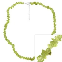 Sterling Silver .925 Genuine Peridot stone Necklace