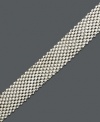 An intricate web of sterling silver, this edgy mesh bracelet is a chic addition to any look. Approximate length: 7-1/2 inches.