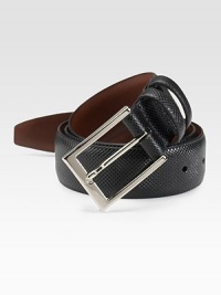 EXCLUSIVELY OURS. An essential piece for any man's wardrobe in soft, deertan glove leather with a nickel-plated buckle. Nickel-plated buckle About 1¼ wide Made in USA EXCLUSIVELY OURS. An essential piece for any man's wardrobe in soft, deertan glove leather with a nickel-plated buckle. Nickel-plated buckle About 1¼ wide Made in USA