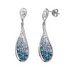 Carnevale Sterling Silver Tear Drop Earrings with Swarovski Elements