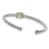 Anthony Brava Bali 18K & Silver White Topaz Cuff Bracelet