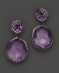 Ippolita Wicked Black Rhodium Sterling Silver Snowman Amethyst Earrings with Diamonds Ippolita Wicked Black Rhodium Sterling Silver Snowman Amethyst Earrings with Diamonds
