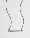 You never know when you'll need to nail something so keep this witty nail on a bold chain necklace close by.BrassLength, about 16Screw claspImported