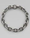 From the Chain Collection. Alternating cable and plain oval links in signature sterling silver.Sterling silver Length, about 18½ Hidden clasp Imported 