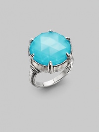 From the Eclipse Collection. A vividly colored, richly faceted turquoise sits in a sterling silver pronged setting with a graceful fluted texture. Turquoise Sterling silver Diameter, about ¾ Imported From the Eclipse Collection. A vividly colored, richly faceted turquoise sits in a sterling silver pronged setting with a graceful fluted texture. Turquoise Sterling silver Diameter, about ¾ Imported