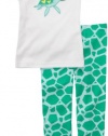 Carter's Girls Snug Fit Cotton 2-piece Pajama Set 2t-5t (4t, green turtle)