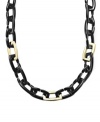 Tap into the long layer trend. Charter Club's chic link necklace combines black resin and gold tone mixed metal for a bold, new look. Approximate length: 36 inches.