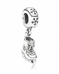 Perfect for those who live for the ice, this sterling silver skate charm dangles delicately from your PANDORA bracelet. Perfect for those who live for the ice, this sterling silver skate charm dangles delicately from your PANDORA bracelet.