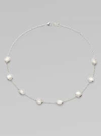From the Scultura Collection. Especially feminine mother-of-pearl cabochons on a delicate sterling silver chain.Mother-of-pearl Sterling silver Length, 16-18 Lobster clasp Imported From the Scultura Collection. Especially feminine mother-of-pearl cabochons on a delicate sterling silver chain.Mother-of-pearl Sterling silver Length, 16-18 Lobster clasp Imported
