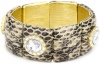 Anne Klein LARES Gold-Tone Python Pattern Bangle Bracelet