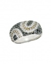 Effy Jewlery Caviar Black and White Diamond Ring, 1.48 TCW Ring size 7