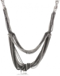 BCBGeneration Silver Colored Two-Tone Frontal Knot Necklace, 16 BCBGeneration Silver Colored Two-Tone Frontal Knot Necklace, 16