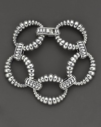 Sophisticated and far from standard, Lagos' chic bracelet features fluted circle links, bound by polished sterling silver bands. Designed by Lagos. Sophisticated and far from standard, Lagos' chic bracelet features fluted circle links, bound by polished sterling silver bands. Designed by Lagos.