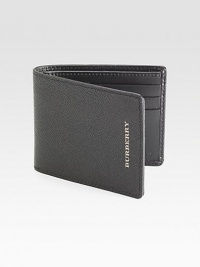 An essential style for any well-dressed man in richly textured leather.One bill compartmentSix card slotsLeather4¼ x 3¼Made in Italy An essential style for any well-dressed man in richly textured leather.One bill compartmentSix card slotsLeather4¼ x 3¼Made in Italy