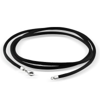 Bling Jewelry 925 Sterling Silver Necklace Black Silk Cord Chain Bling Jewelry 925 Sterling Silver Necklace Black Silk Cord Chain