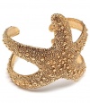 Goldtone Sea Lovers Starfish Cuff Bracelet