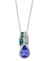 Effy Jewlery 14K White Gold Tanzanite & Diamond Pendant 1.32 TCW