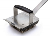 Steven Raichlen Best of Barbecue Forged Stainless and Packwood Dual Handle Grill Brush Steven Raichlen Best of Barbecue Forged Stainless and Packwood Dual Handle Grill Brush