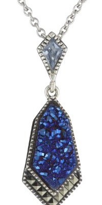 Judith Jack Color Cascade Sterling Silver, Marcasite and Blue Spinel Pendant Necklace Judith Jack Color Cascade Sterling Silver, Marcasite and Blue Spinel Pendant Necklace