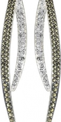 Judith Jack Crystal Glitz Sterling Silver, Crystal and Marcasite Linear Drop Earrings Judith Jack Crystal Glitz Sterling Silver, Crystal and Marcasite Linear Drop Earrings