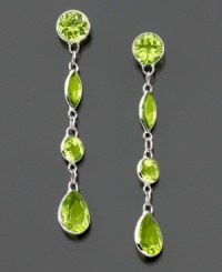 Perfect for daytime glam or evening glow, these 14k white gold earrings feature round- and marquise-cut peridot (3-5/8 ct. t.w.). Approximate drop: 1-1/4 inches. Perfect for daytime glam or evening glow, these 14k white gold earrings feature round- and marquise-cut peridot (3-5/8 ct. t.w.). Approximate drop: 1-1/4 inches.