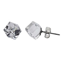 Swarovski Crystal Cube Stud Earrings-7mm Clear Swarovski Crystal Fashion Stud Earring by GemGem Jewelry Swarovski Crystal Cube Stud Earrings-7mm Clear Swarovski Crystal Fashion Stud Earring by GemGem Jewelry