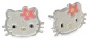 Hello Kitty Sterling Silver Pink Enamel Stud Earrings