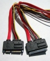 SATA 22-pin Male to Female 20 inch Power and Data Extension Cable