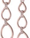 T Tahari Essentials Triple Link with Crystal Rose Gold Drop Earrings
