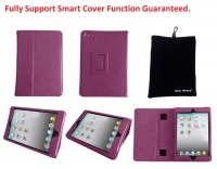 Bear Motion ® 100% Genuine Leather Folio Case for iPad Mini 7.9 / the 7.9 Inch Mini iPad Cover (Support Smart Cover Function) - SD Purple Bear Motion ® 100% Genuine Leather Folio Case for iPad Mini 7.9 / the 7.9 Inch Mini iPad Cover (Support Smart Cover Function) - SD Purple