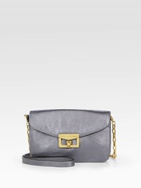 EXCLUSIVELY AT SAKS. Sumptuous metallic leather in a petite and versatile flap silhouette.Detachable chain and leather shoulder strap, 22 dropTurnlock flap closureSix inside card slotsFully lined7½W X 4H X 1½DImported EXCLUSIVELY AT SAKS. Sumptuous metallic leather in a petite and versatile flap silhouette.Detachable chain and leather shoulder strap, 22 dropTurnlock flap closureSix inside card slotsFully lined7½W X 4H X 1½DImported