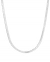 A classic look to last a lifetime. Necklace features a flat herringbone chain crafted in 14k white gold. Approximate length: 24 inches. Approximate width: 1.25 mm.