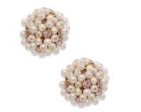 Charter Club Earrings, Gold-Tone Pink Pearl Cluster Clip-On Earrings Charter Club Earrings, Gold-Tone Pink Pearl Cluster Clip-On Earrings