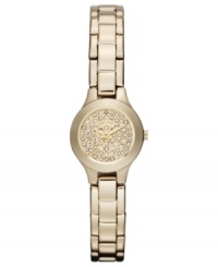 The picture of golden grace, this shining watch from DKNY glitters with pave crystal accents. The picture of golden grace, this shining watch from DKNY glitters with pave crystal accents.