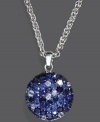 Life's a ball -- express it with playful style like Balissima by Effy Collection's sparkling circle pendant. Crafted in sterling silver, a gradation of blue round-cut sapphires (3-1/10 ct. t.w.) add instant shine. Approximate length: 18 inches. Approximate drop: 1 inch.