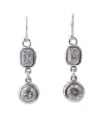 Barse Sterling Silver Double Drop Crystal Earrings