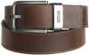 Kenneth Cole REACTION Men's Brown Out 1-1/2 Leather Reversible Belt, Brown/Black, 34
