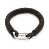 Bling Jewelry Mens Brown Wrapped Leather Cord Bracelet Stainless Steel Clasp 8in