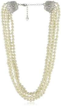 Carolee Classic Love Story Silver-Tone White Pearl Torsade Necklace Carolee Classic Love Story Silver-Tone White Pearl Torsade Necklace