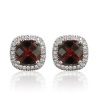 Effy Jewelry Effy® 14K White Gold Garnet Diamond Earrings 3.12 Tcw.