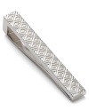 A diamond-inspired pattern embellishes this stylish brass tie bar from BOSS Black.