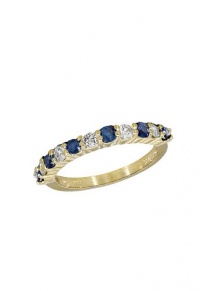 Effy Jewlery Gemma Diamond and Sapphire Ring in 14k Gold, 0.97 TCW Ring size 7