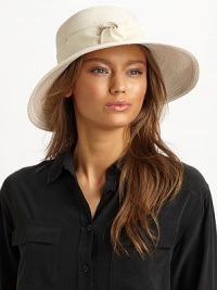Chic sun protection in a packable squishee style with banded grosgrain ribbon trim and medium sized brim. Brim, about 4Rayon/polypropylene/polyesterSpot cleanImported Chic sun protection in a packable squishee style with banded grosgrain ribbon trim and medium sized brim. Brim, about 4Rayon/polypropylene/polyesterSpot cleanImported