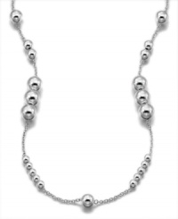 An alluring mix of sizes adds chicness and a sense of fun to this chain necklace from Lauren by Ralph Lauren. In silvertone mixed metal. Measures approximately 36 inches long. An alluring mix of sizes adds chicness and a sense of fun to this chain necklace from Lauren by Ralph Lauren. In silvertone mixed metal. Measures approximately 36 inches long.