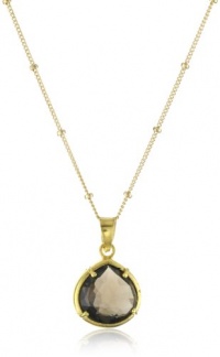 Coralia Leets Jewelry Design Riviera Teardrop Framed Smokey Topaz Necklace, 17 Coralia Leets Jewelry Design Riviera Teardrop Framed Smokey Topaz Necklace, 17