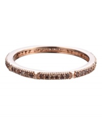 Sweet, stackable style. CRISLU's octagonal stacking ring creates the perfect layered effect with its 18k rose gold over sterling silver setting and micro pave-set cubic zirconias (1/4 ct. t.w.). Sizes 6, 7 and 8. Sweet, stackable style. CRISLU's octagonal stacking ring creates the perfect layered effect with its 18k rose gold over sterling silver setting and micro pave-set cubic zirconias (1/4 ct. t.w.). Sizes 6, 7 and 8.