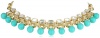 Anne Klein Sorbet Gold-Tone Turquoise Crystal Drama Frontal Necklace
