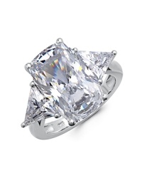 Capturing the light, Crislu's sterling silver finished platinum ring with striking cubic zirconia stones is an eternally glamorous piece that is sure to shine on. Capturing the light, Crislu's sterling silver finished platinum ring with striking cubic zirconia stones is an eternally glamorous piece that is sure to shine on.